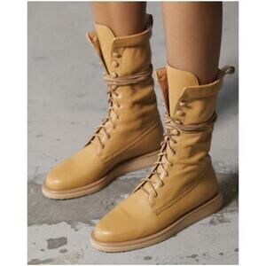 Tamara Mellon X Karla Welch Hellbent Mid-Calf Boot Sz 7.5 Leather Limit-Edition